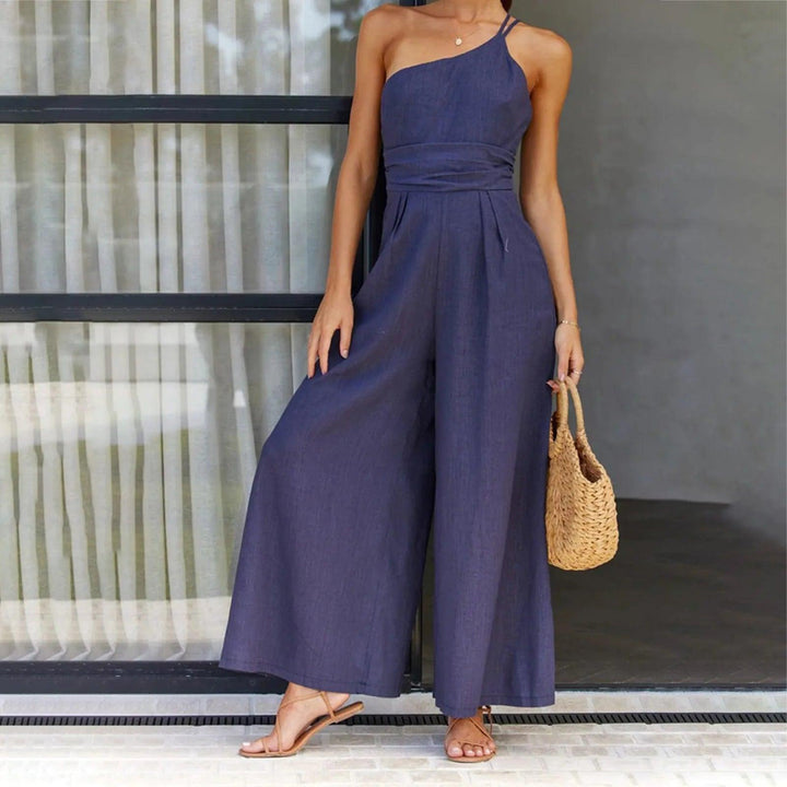 Emberly One-Shoulder One-Piece Jumpsuit
