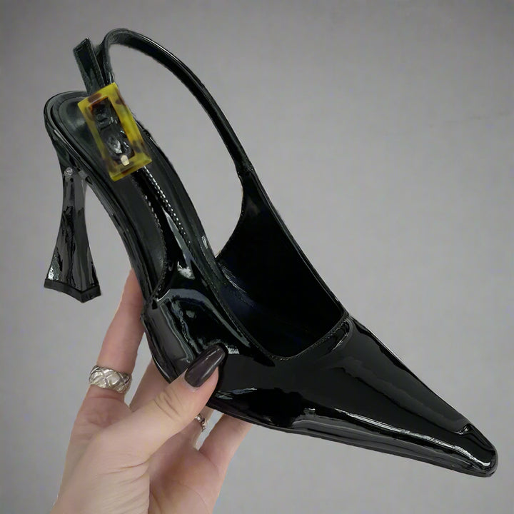 Jada Buckle Slingback Heels