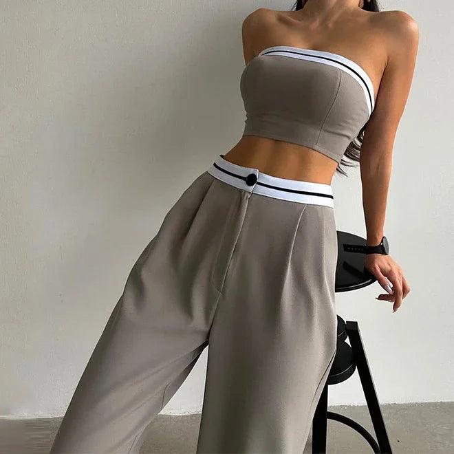 Eleanor Crop Top Two Piece Set