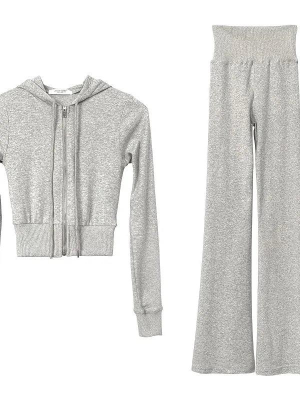 Gracie Crop Hoodie Two Piece Set