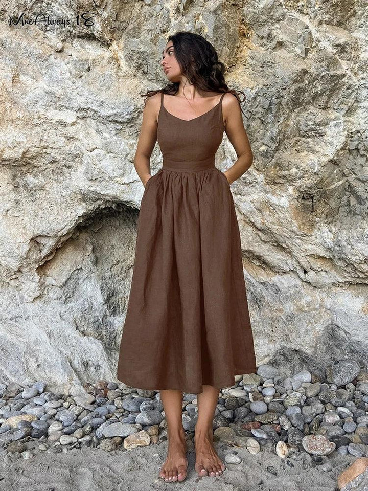 Lola A-line Summer Maxi Dress