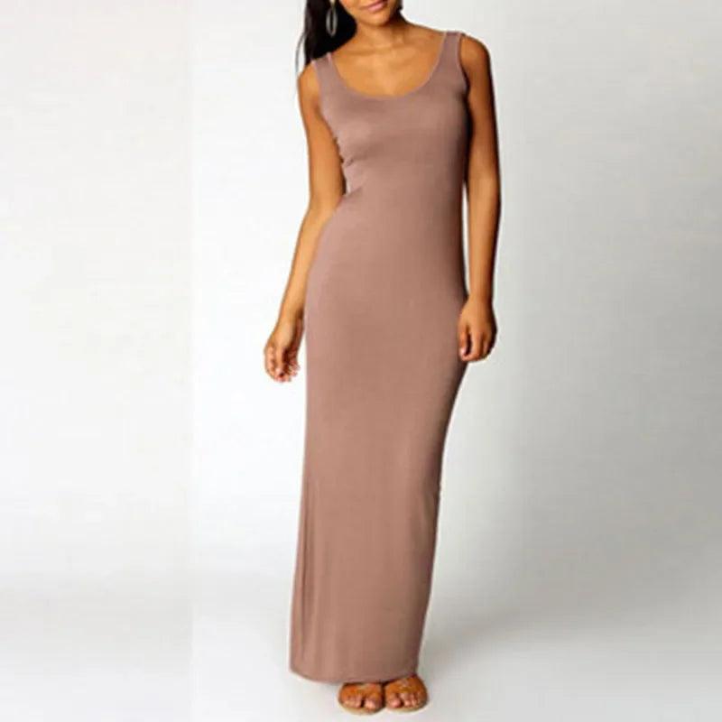 Viola Sleeveless Stretch Maxi Dress