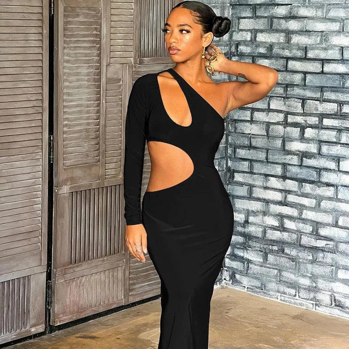 Edith Asymmetric Cut Out Maxi Dresses