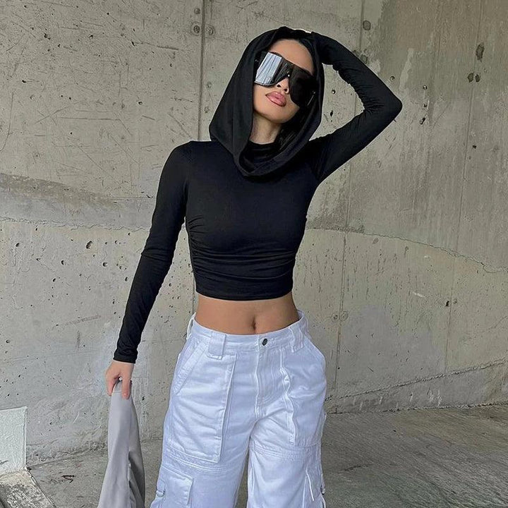 Eloise Hooded Crop Top