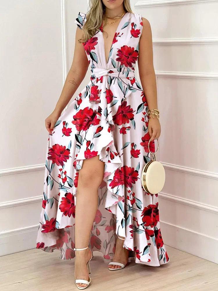 Scarlett Summer Plunge Maxi Dress