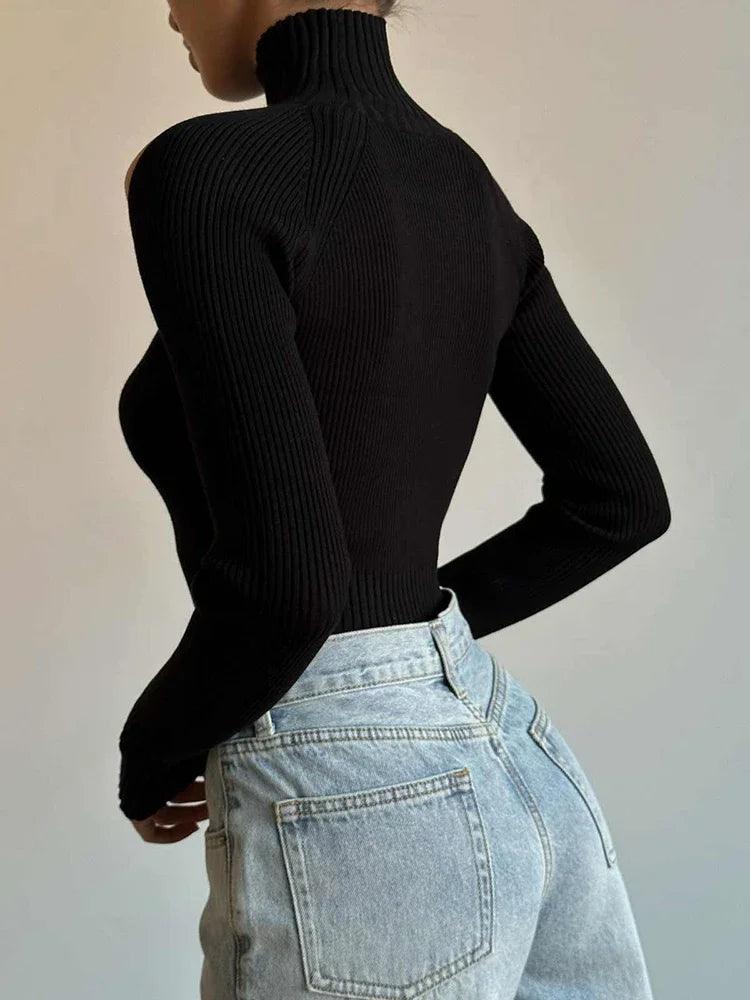 Catherine Cut-out Crop Sweater