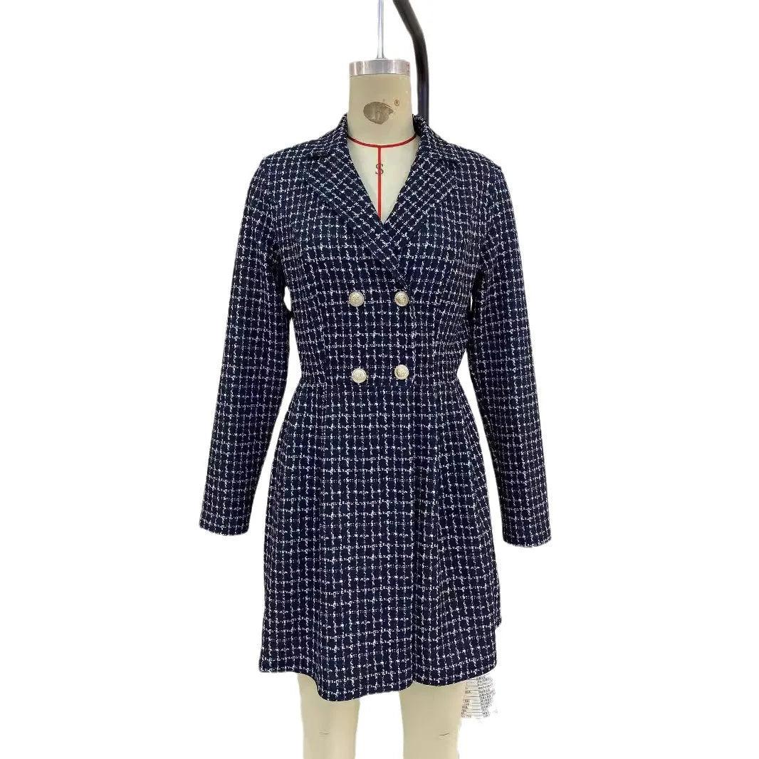Heidi French Plaid A-Line Dress