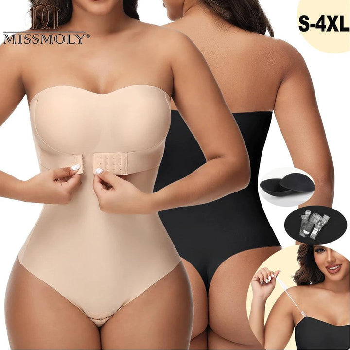 Meghan Strapless Thong Bodysuit Shape wear