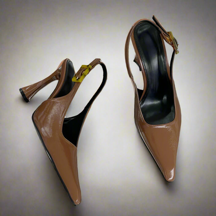 Jada Buckle Slingback Heels