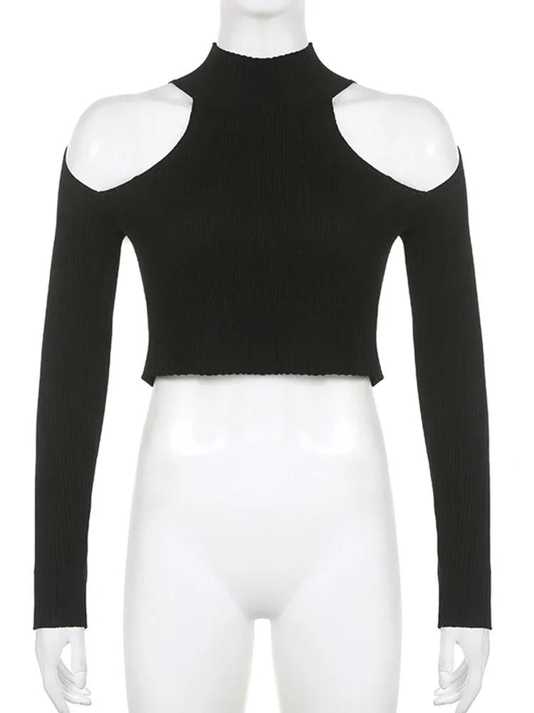Catherine Cut-out Crop Sweater