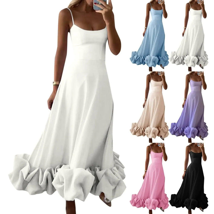 Mabel Frills Evening Maxi Dress