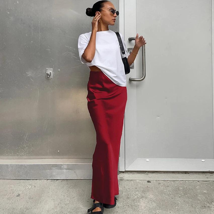 Antoinette Satin Maxi Skirt