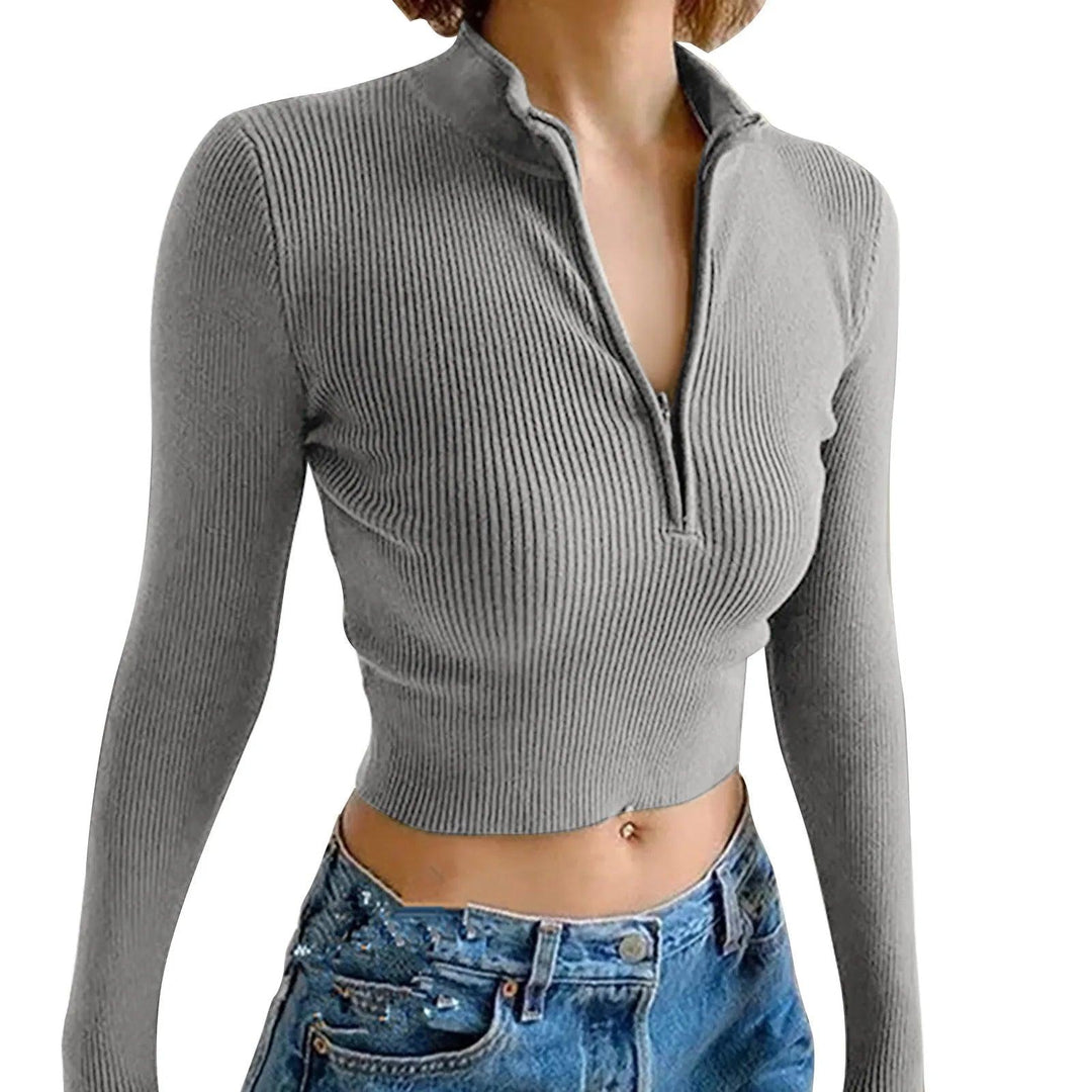 Beatrice Zip Crop Top