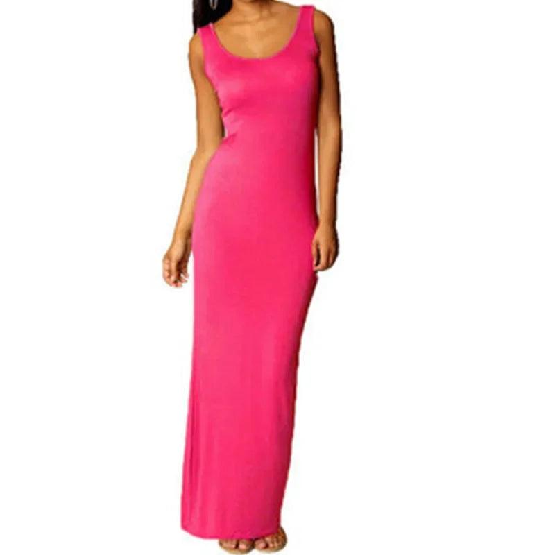Viola Sleeveless Stretch Maxi Dress
