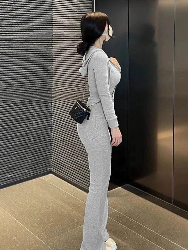 Gracie Crop Hoodie Two Piece Set