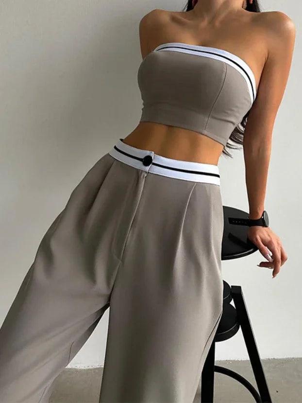 Eleanor Crop Top Two Piece Set