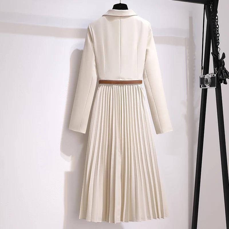 Olive Blazer Maxi Dress