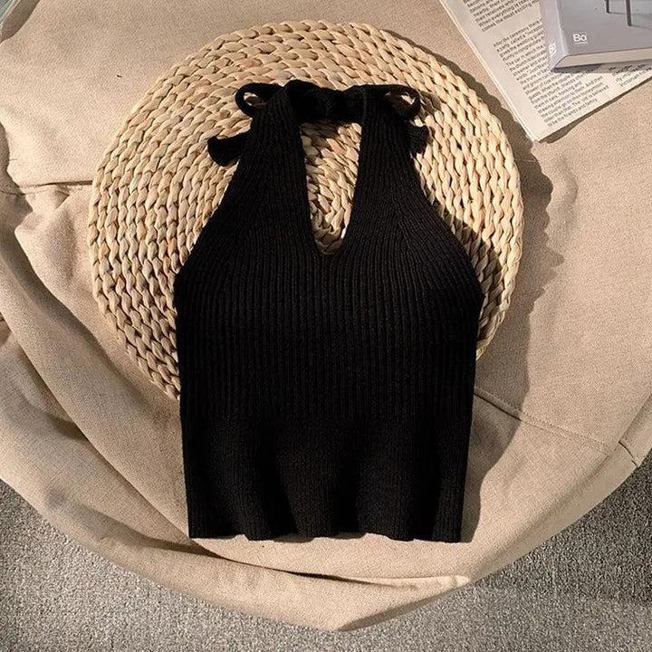 Celine Knitted Halter Neck Top