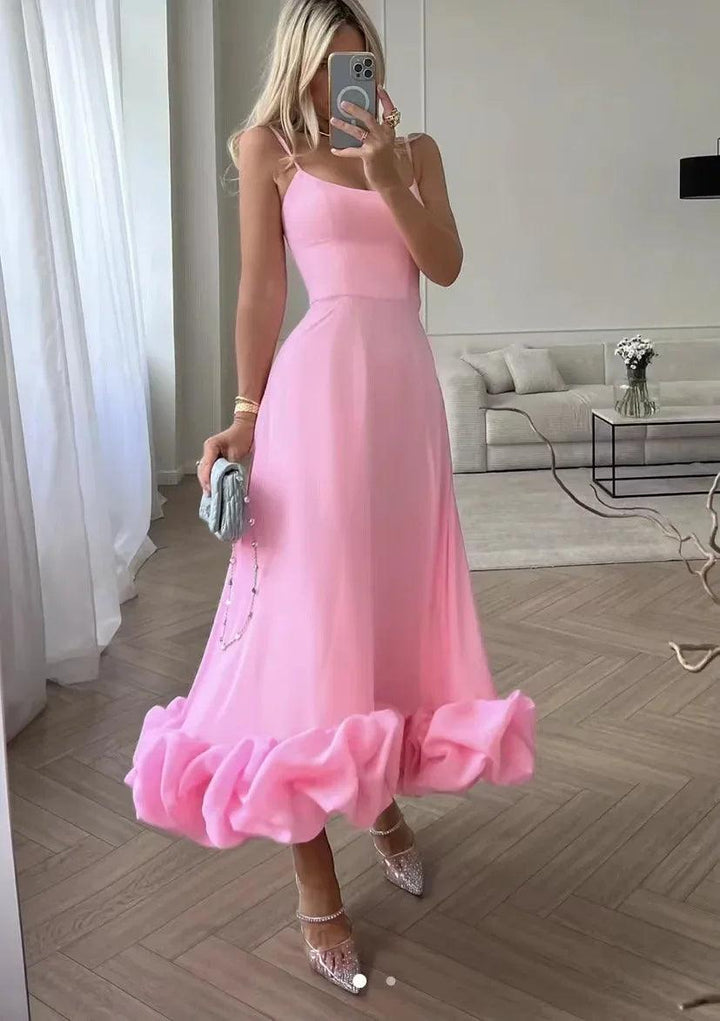 Mabel Frills Evening Maxi Dress