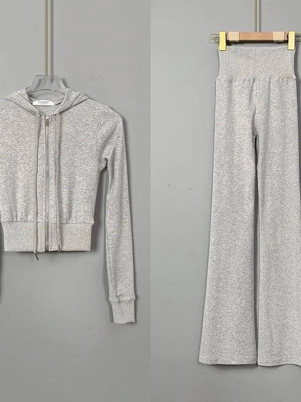 Gracie Crop Hoodie Two Piece Set