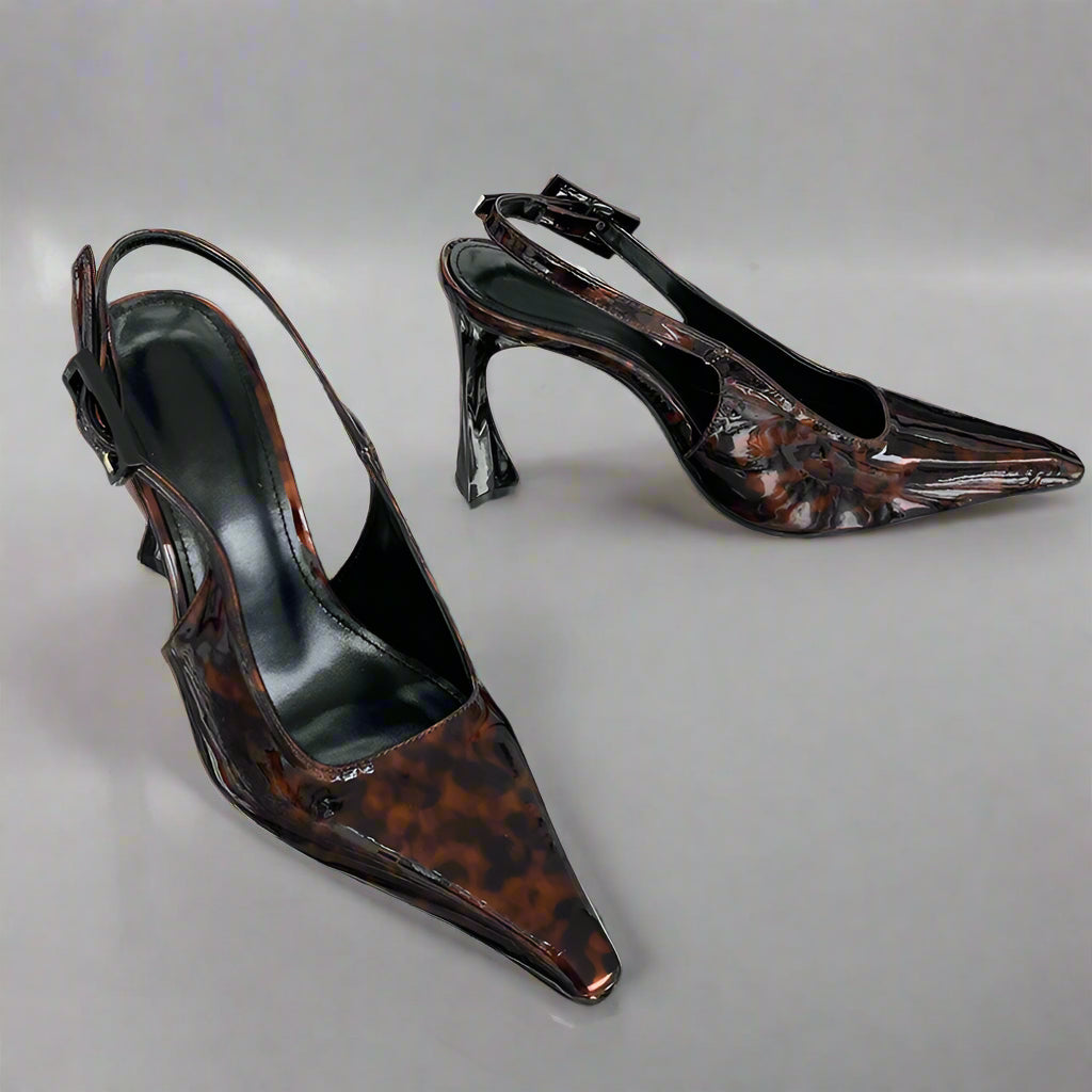 Jada Buckle Slingback Heels