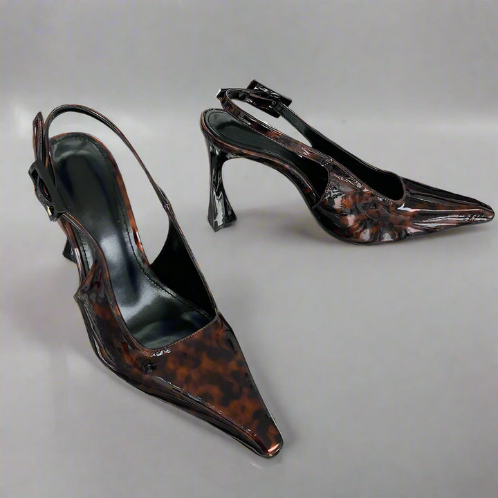Jada Buckle Slingback Heels