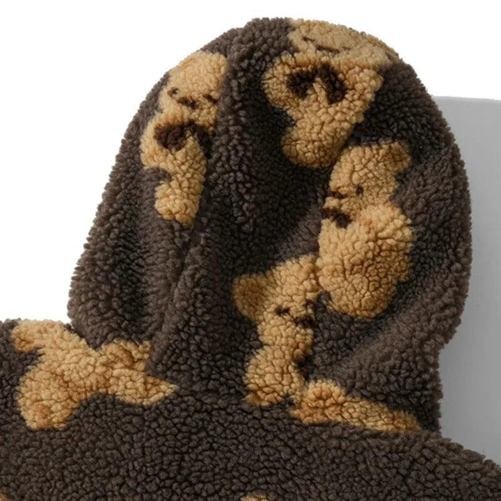 Jane Teddy Bear Zip Hoodie