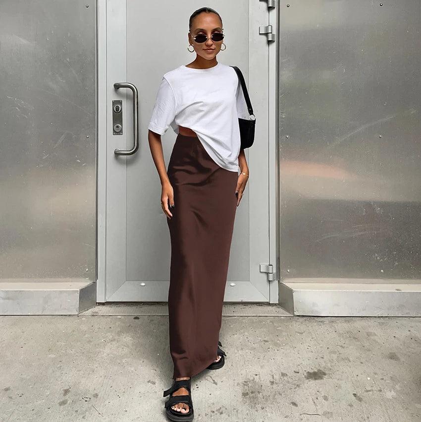 Antoinette Satin Maxi Skirt