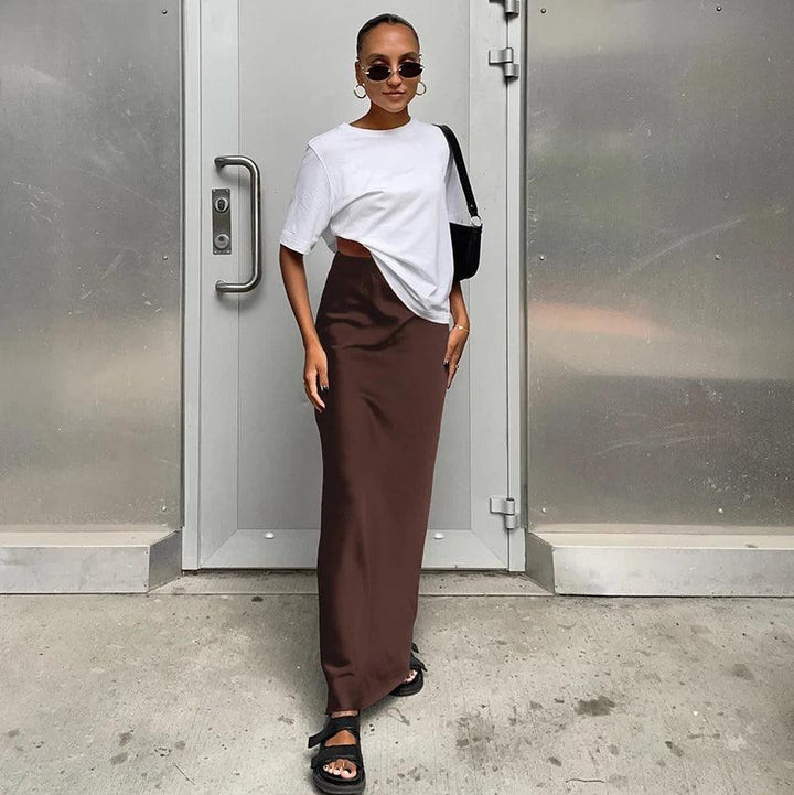 Antoinette Satin Maxi Skirt