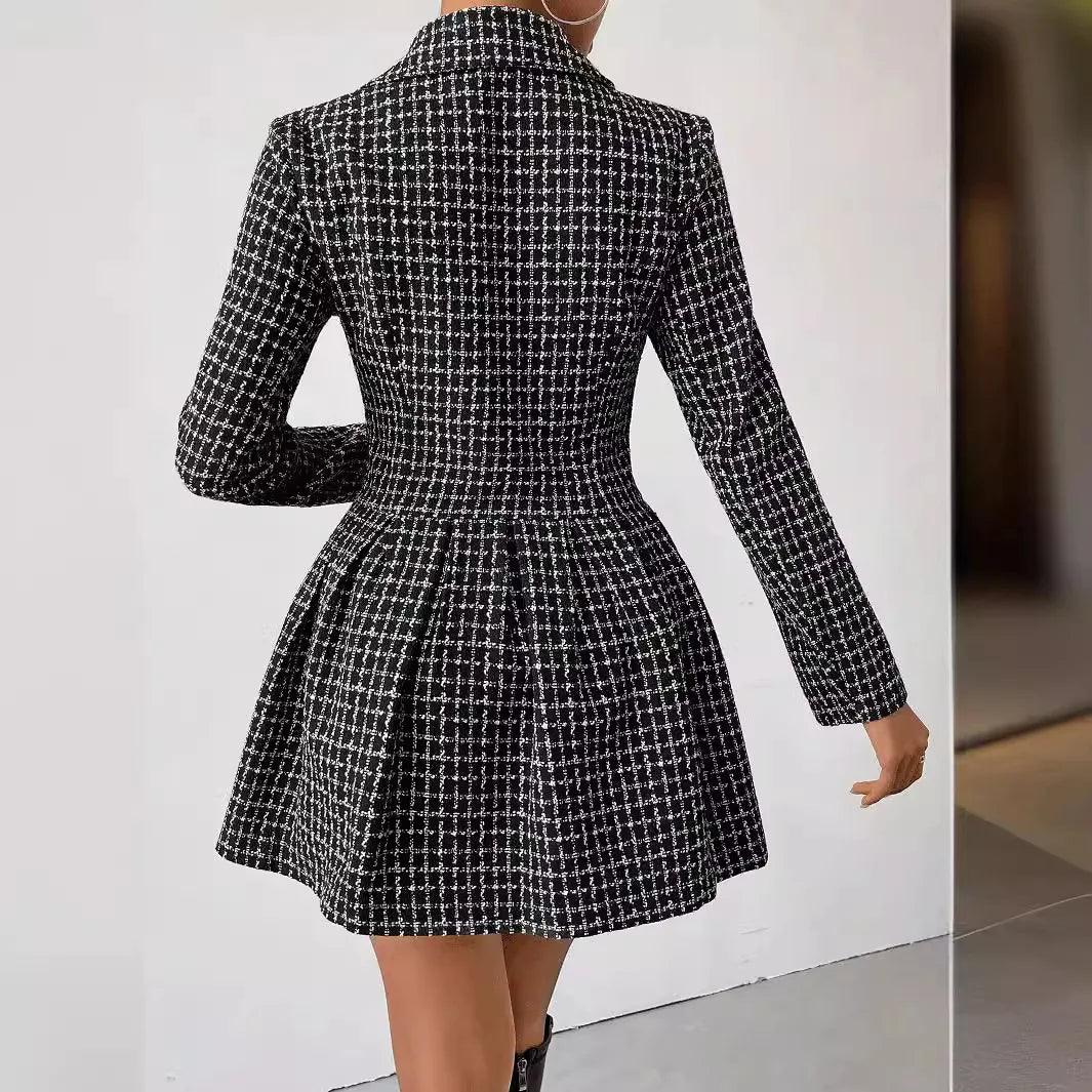Heidi French Plaid A-Line Dress