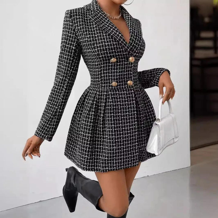 Heidi French Plaid A-Line Dress