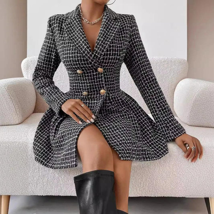 Heidi French Plaid A-Line Dress