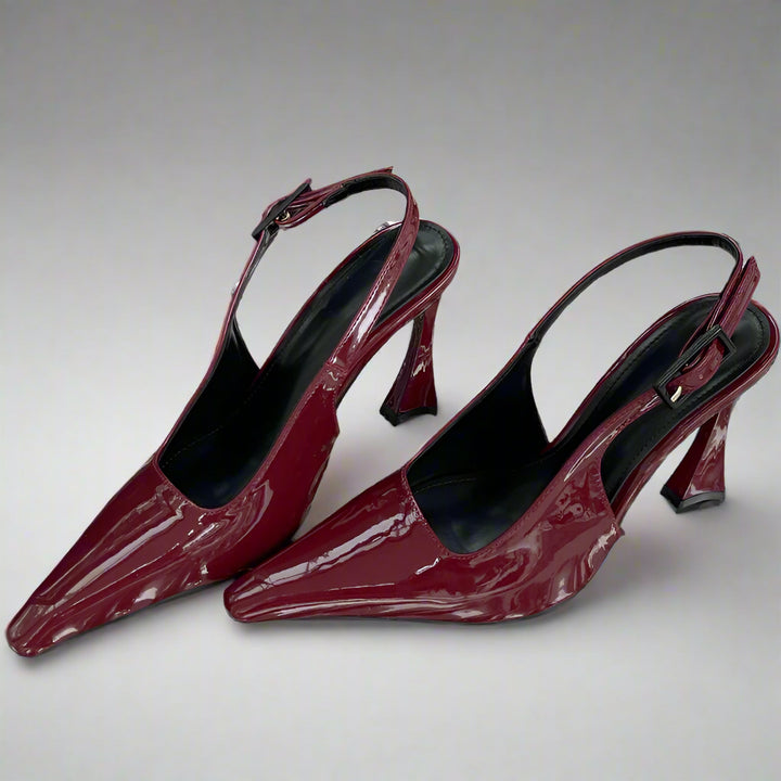Jada Buckle Slingback Heels