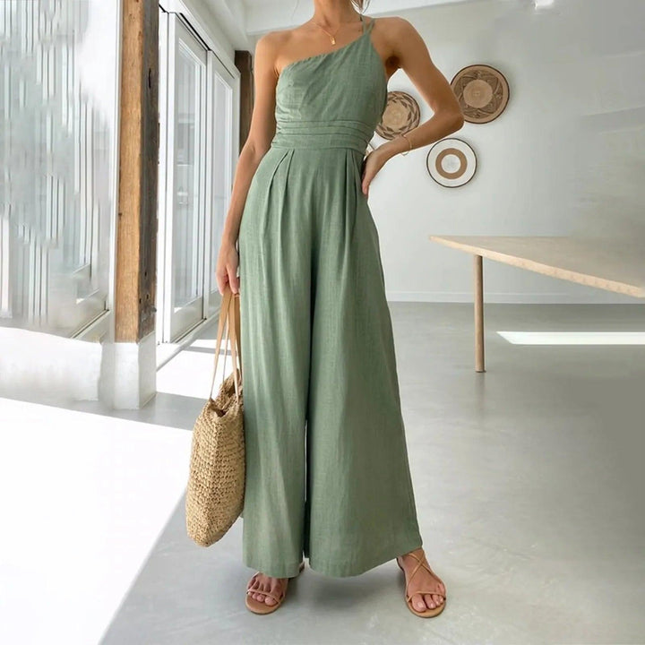 Emberly One-Shoulder One-Piece Jumpsuit