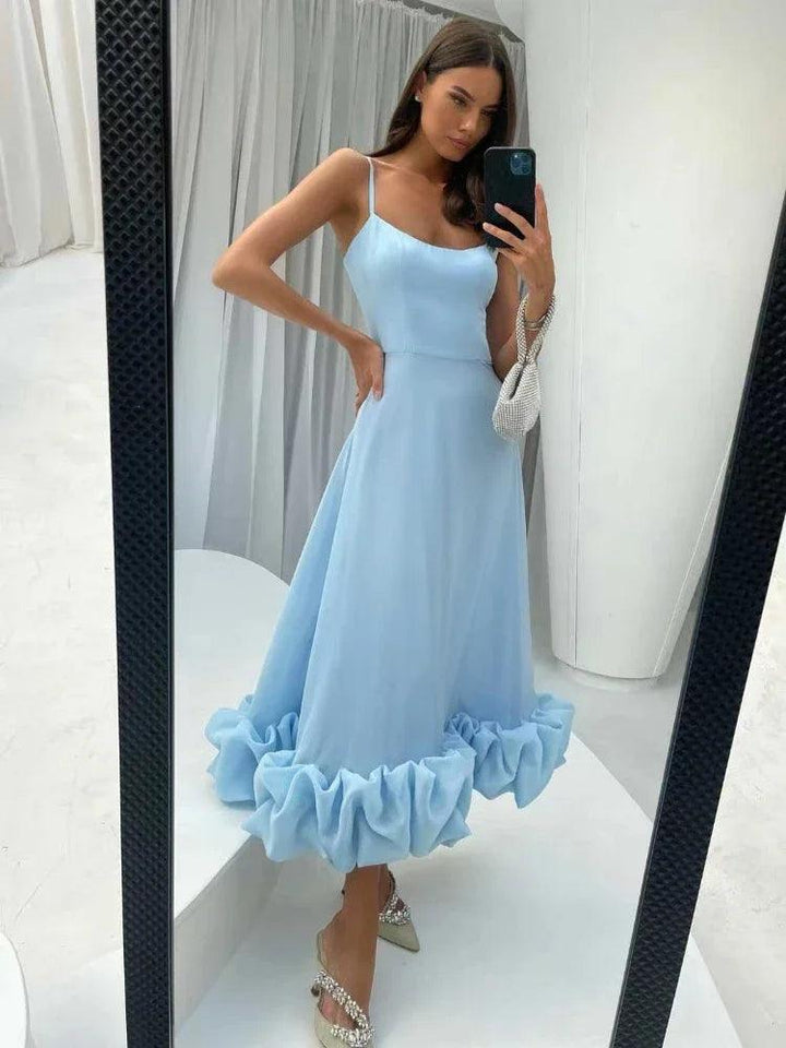 Mabel Frills Evening Maxi Dress