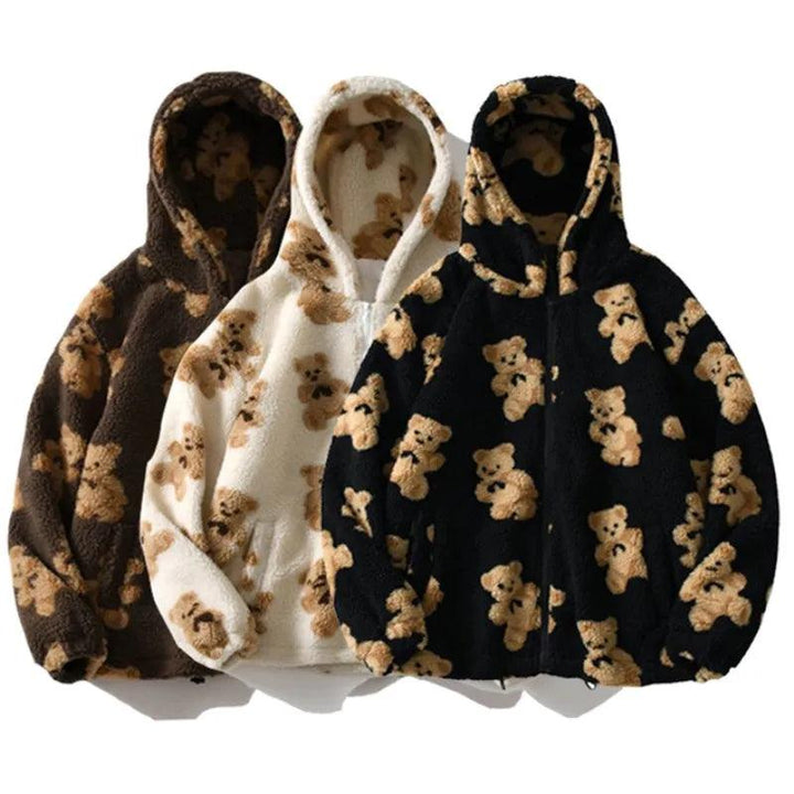 Jane Teddy Bear Zip Hoodie