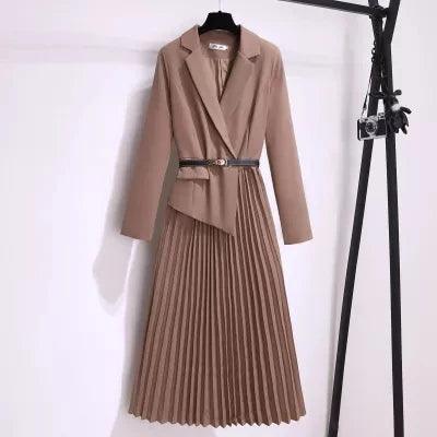 Olive Blazer Maxi Dress