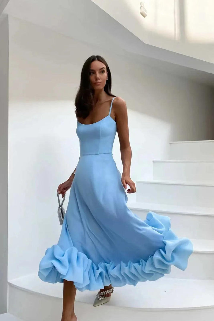 Mabel Frills Evening Maxi Dress