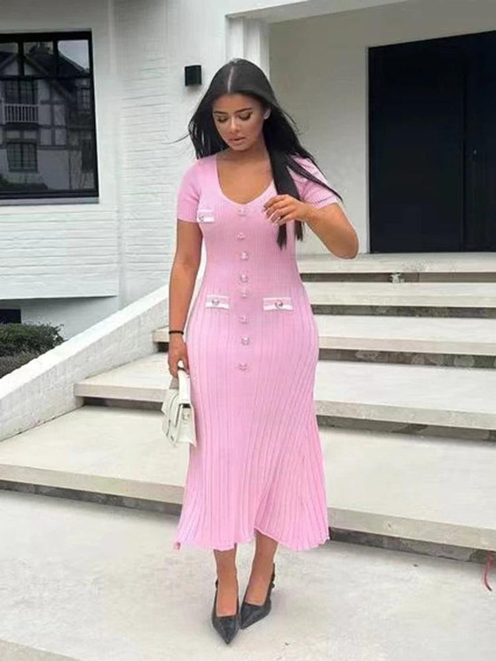 Molly Short Sleeved Knitted Maxi Dress