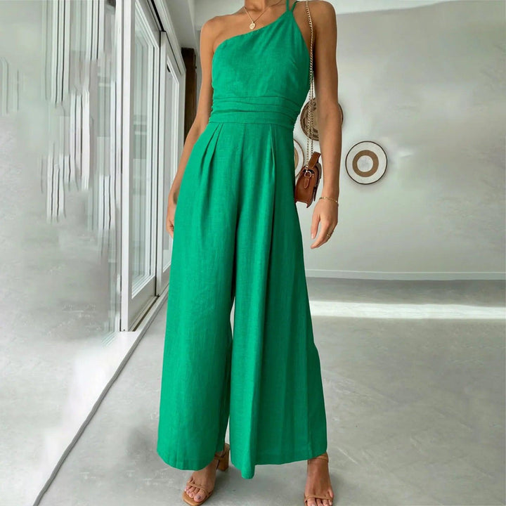 Emberly One-Shoulder One-Piece Jumpsuit