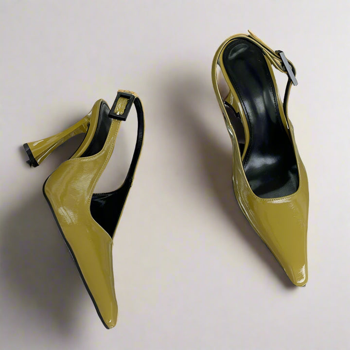 Jada Buckle Slingback Heels