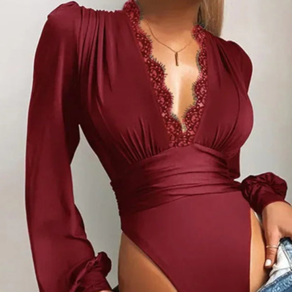 Valerie Lace Embroidery Bodysuit