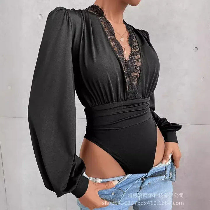 Valerie Lace Embroidery Bodysuit