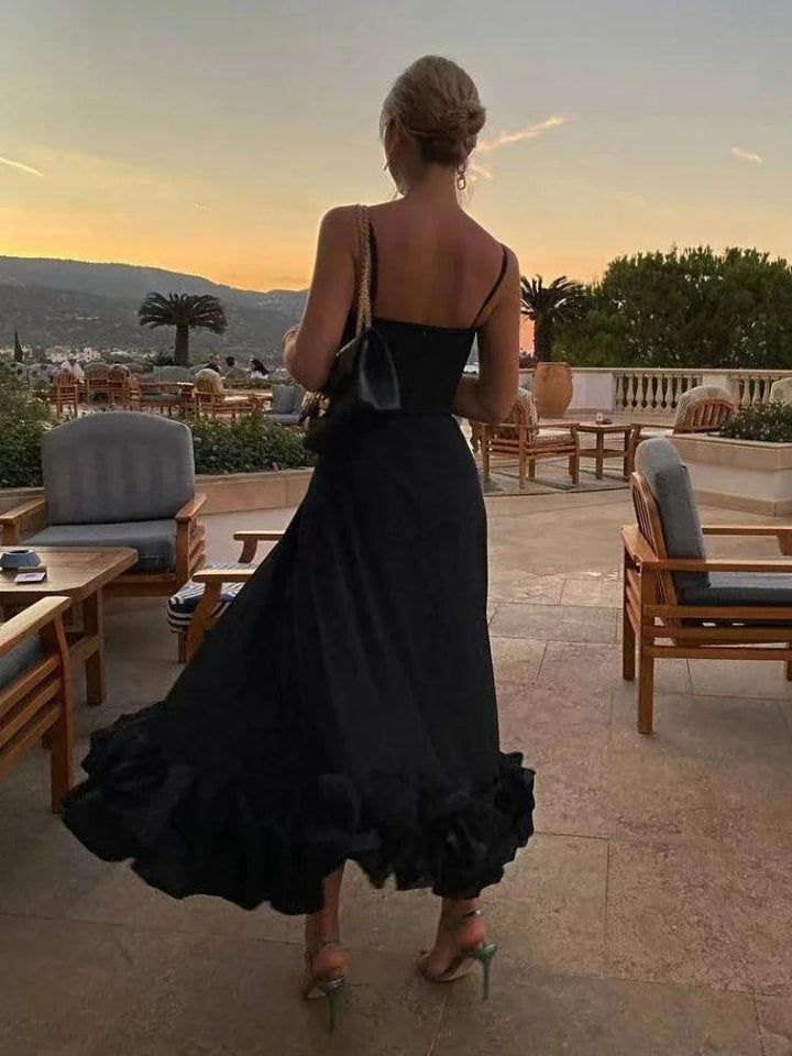 Mabel Frills Evening Maxi Dress