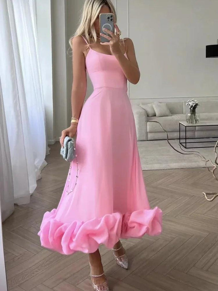 Mabel Frills Evening Maxi Dress