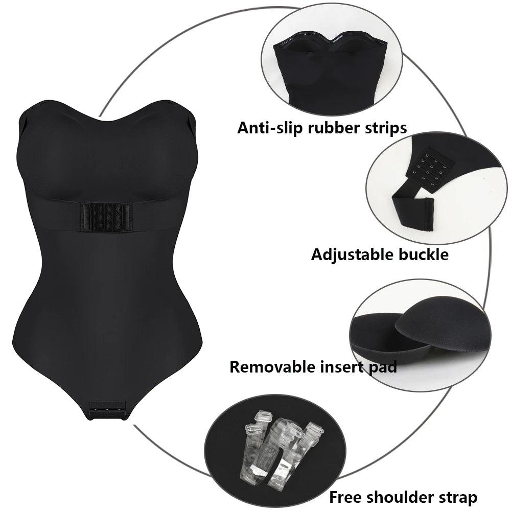 Meghan Strapless Thong Bodysuit Shape wear