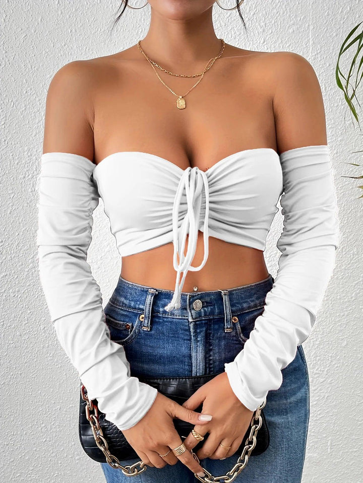 Sara Off-Shoulder Crop Top