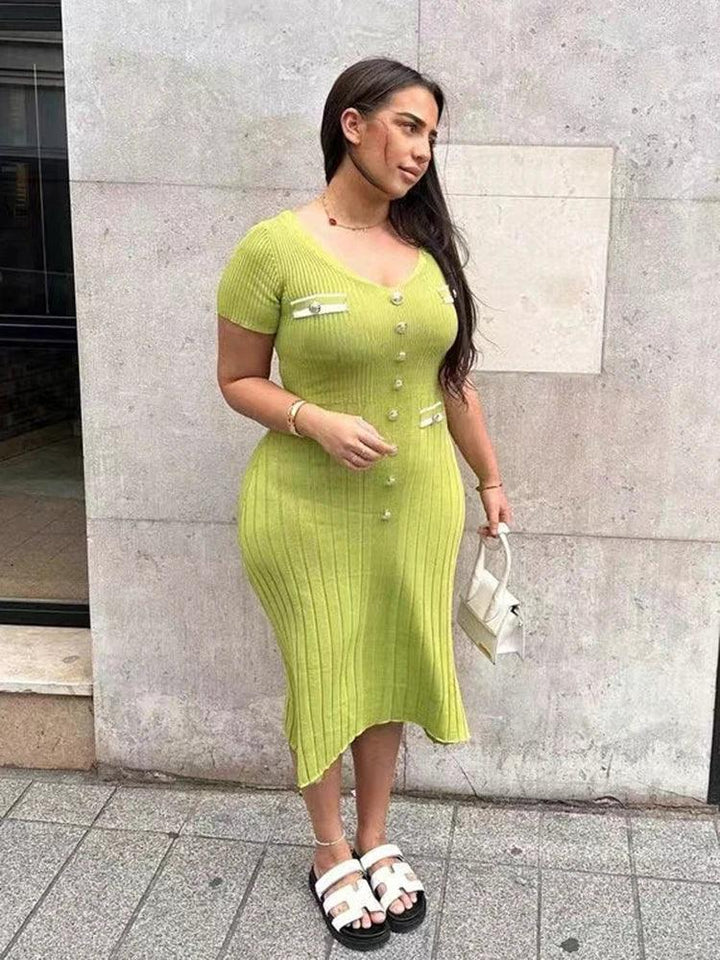 Molly Short Sleeved Knitted Maxi Dress