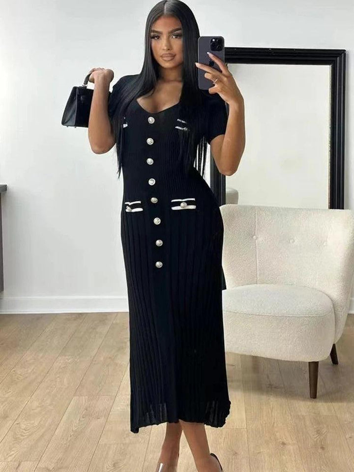 Molly Short Sleeved Knitted Maxi Dress