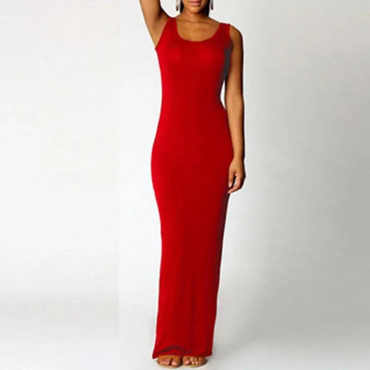 Viola Sleeveless Stretch Maxi Dress